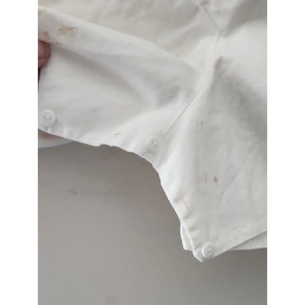 VTG Strasburg Children 18M Smocked Christening Romper & Bib Heirloom Set